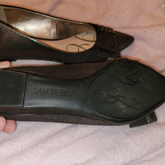 Size 7 Black Metallic Flats with Studs! - Picture 4 of 8